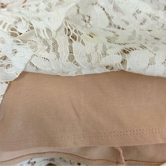 ASTR The Label Caroline Lace V-Neck Mini Dress Ivory  Size Medium - Picture 10 of 13